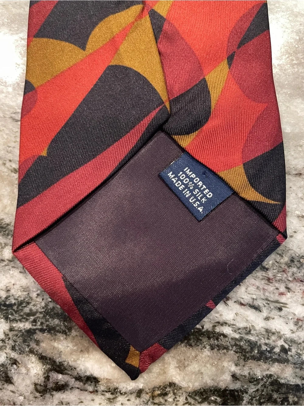 Vintage Liberty of London Abstract Silk Necktie – Mod Geometric Print